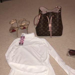 Boohoo Turtle Neck with Chest Opening Top